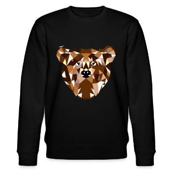 Bärchen Grizzlybär Geschenkidee - Stanley/Stella Unisex Bio-Sweatshirt CHANGER  - Schwarz - Vorne - Nik (191cm) & Marisol (170cm)