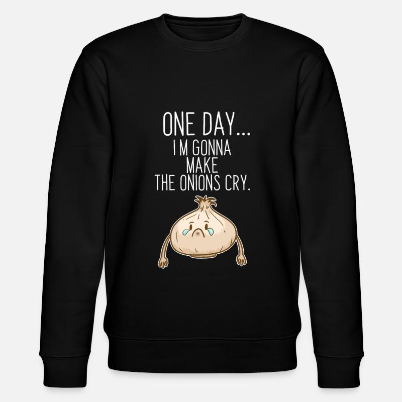 Onion vegetable crybaby gift idea - Stanley/Stella CHANGER Unisex Organic Sweatshirt - black