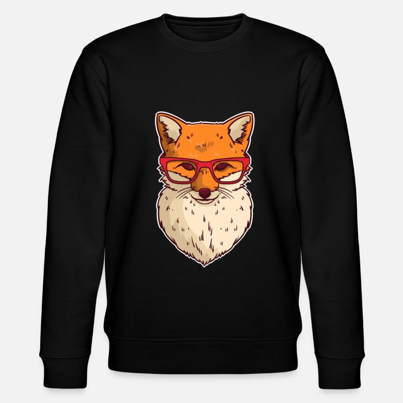 Nerd fox - Stanley/Stella CHANGER Unisex Organic Sweatshirt - black