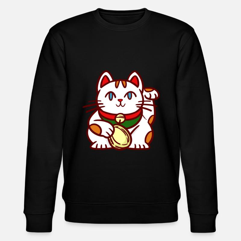Winke chat Maneki-neko - Sweat bio CHANGER Stanley/Stella Unisexe - noir