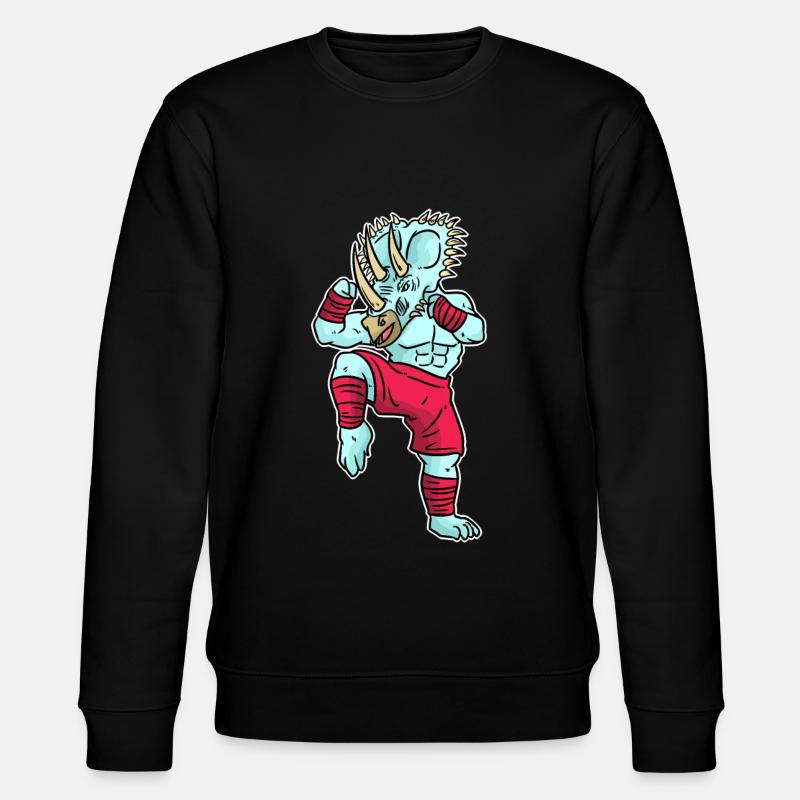 Triceratops Kickboxen - Stanley/Stella Unisex Bio-Sweatshirt CHANGER  - Schwarz