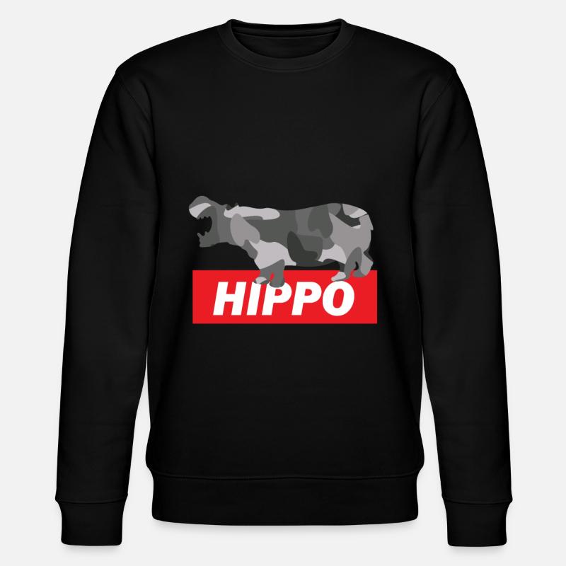 hippopotame - Sweat bio CHANGER Stanley/Stella Unisexe - noir