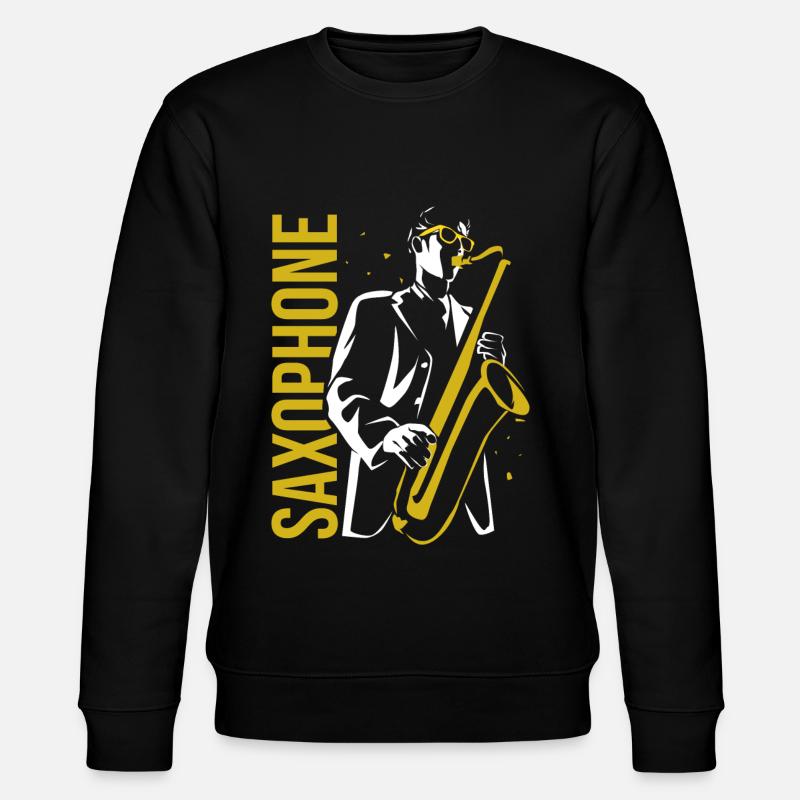 saxophone - Sweat bio CHANGER Stanley/Stella Unisexe - noir