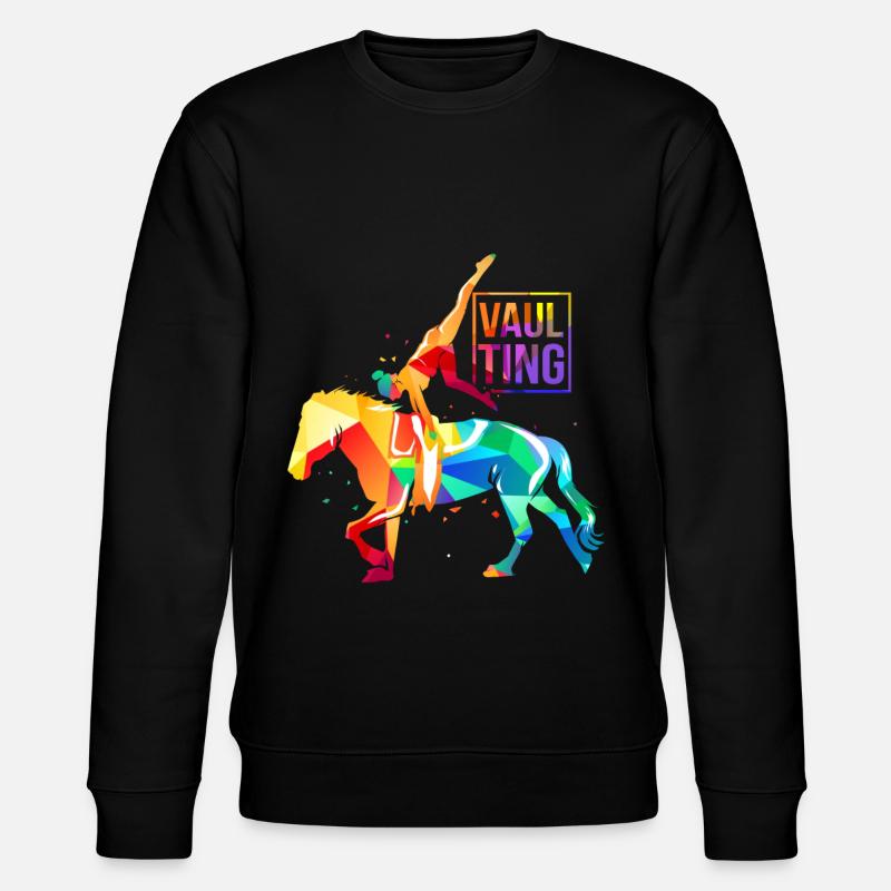 Pferd Voltigieren - Stanley/Stella Unisex Bio-Sweatshirt CHANGER  - Schwarz