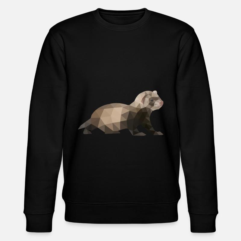 Ferret polygon polecat - Stanley/Stella CHANGER Unisex Organic Sweatshirt - black