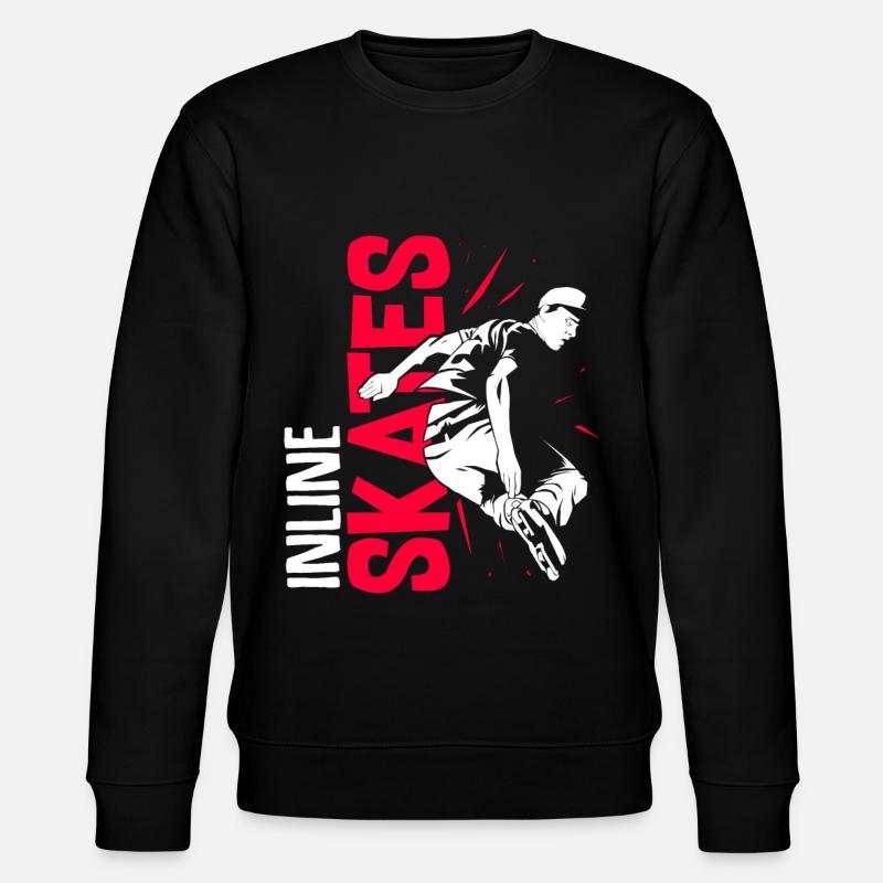 Inline Schlittschuhe Rollschuh - Stanley/Stella Unisex Bio-Sweatshirt CHANGER  - Schwarz