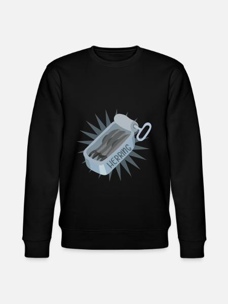 Herring sardines - Stanley/Stella CHANGER Unisex Organic Sweatshirt - black