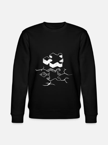 Jig saw puzzle logic - Stanley/Stella CHANGER Unisex Organic Sweatshirt - black