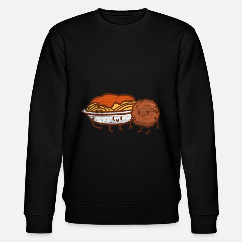 Spaghetti meatballs pasta - Stanley/Stella CHANGER Unisex Organic Sweatshirt - black