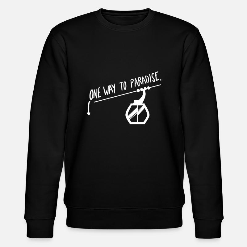 Snowboardfahren Skilift - Stanley/Stella Unisex Bio-Sweatshirt CHANGER  - Schwarz
