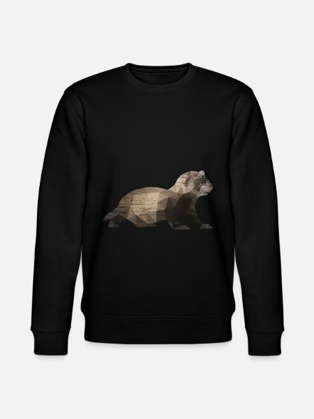 Ferret polygon polecat - Stanley/Stella CHANGER Unisex Organic Sweatshirt - black