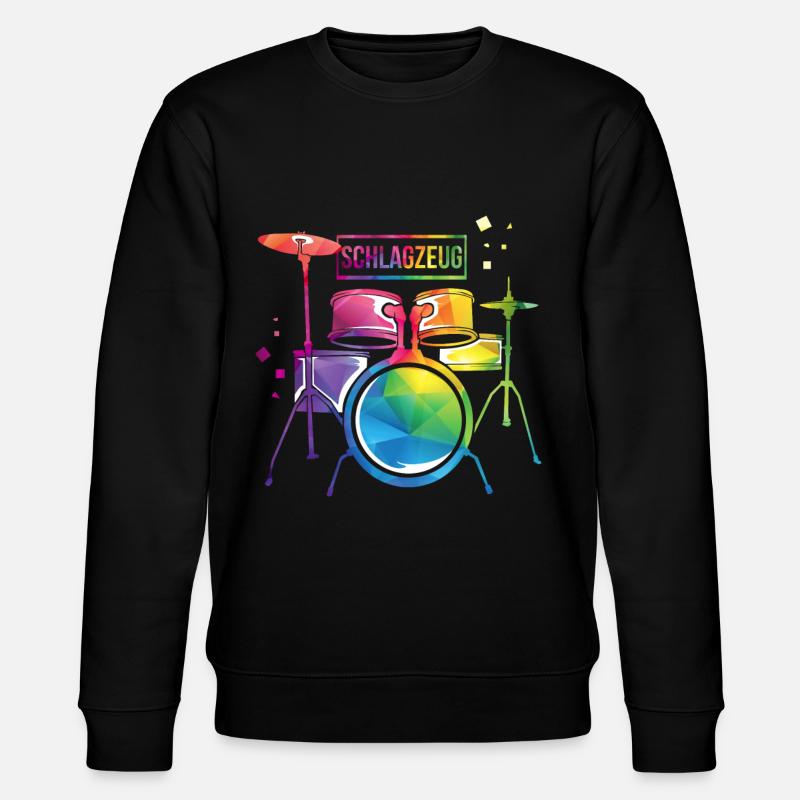 Drum music drum - Stanley/Stella CHANGER Unisex Organic Sweatshirt - black