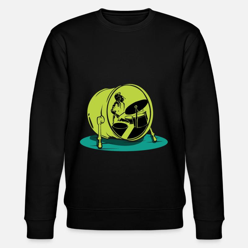 Drum drum music - Stanley/Stella CHANGER Unisex Organic Sweatshirt - black