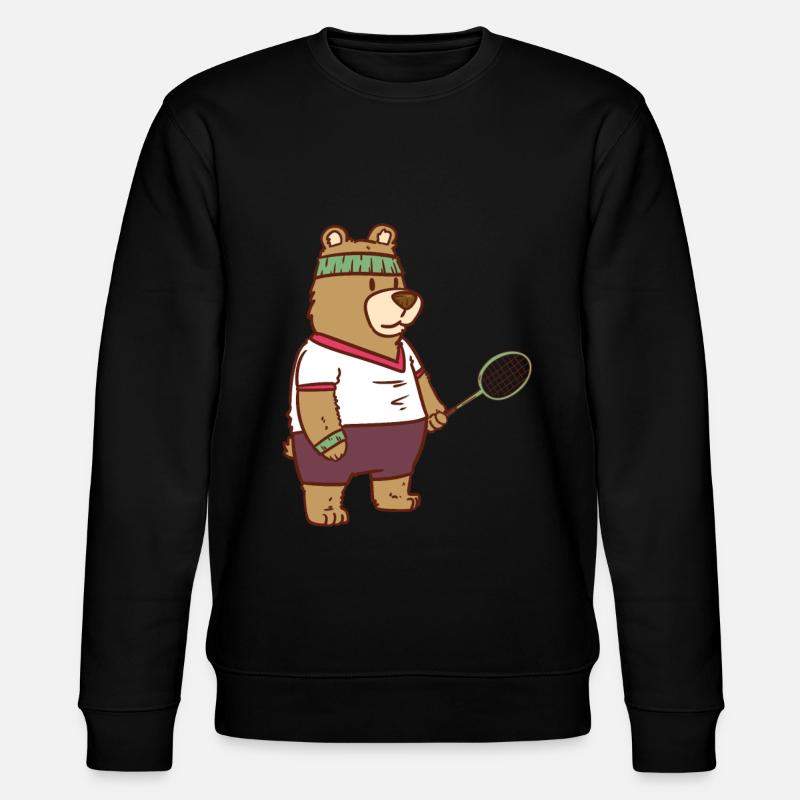 Speedminton Bär - Stanley/Stella Unisex Bio-Sweatshirt CHANGER  - Schwarz