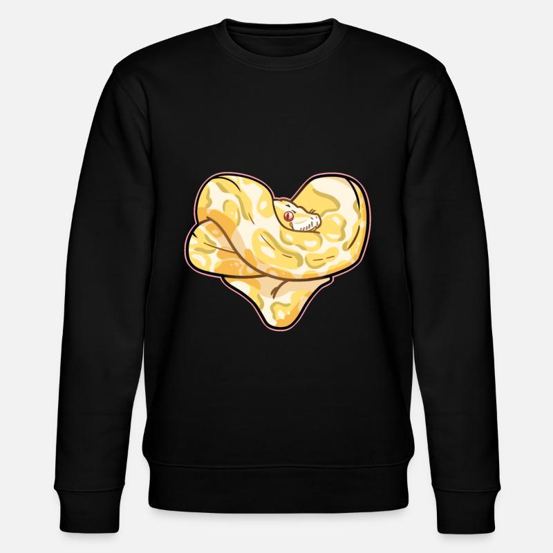 Python Herz - Stanley/Stella Unisex Bio-Sweatshirt CHANGER  - Schwarz