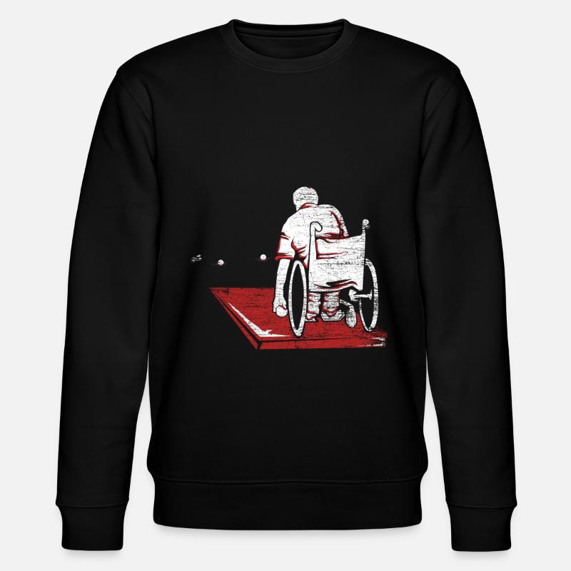 Boccia Rollstuhl Athlet - Stanley/Stella Unisex Bio-Sweatshirt CHANGER  - Schwarz