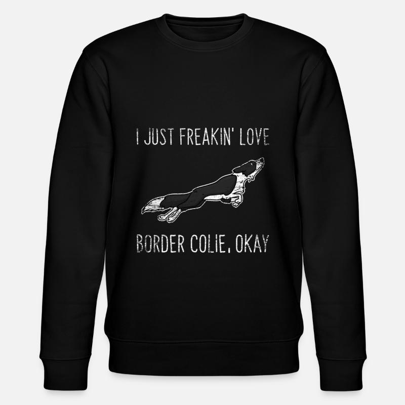 Border Collie - Stanley/Stella Unisex Bio-Sweatshirt CHANGER  - Schwarz