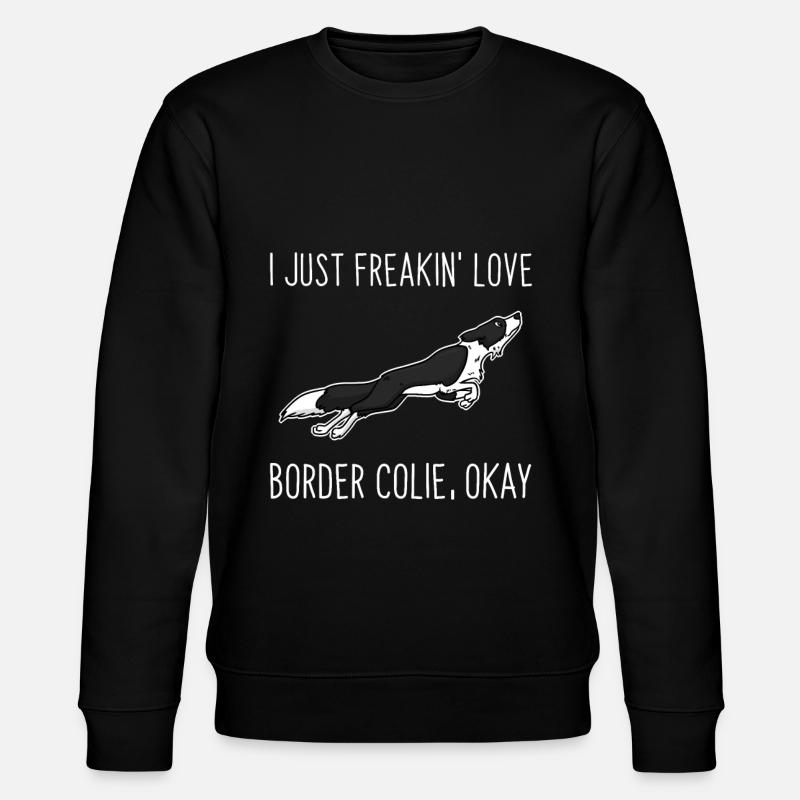 Border Collie - Stanley/Stella Unisex Bio-Sweatshirt CHANGER  - Schwarz