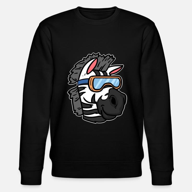 zebra - Stanley/Stella CHANGER Unisex Organic Sweatshirt - black