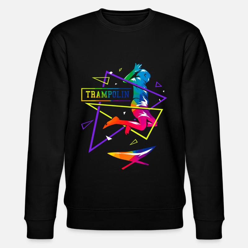 Trampoline polygon - Stanley/Stella CHANGER Unisex Organic Sweatshirt - black