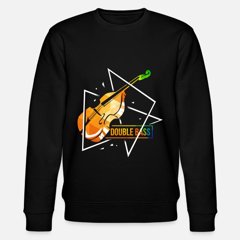 Kontrabass Geige - Stanley/Stella Unisex Bio-Sweatshirt CHANGER  - Schwarz