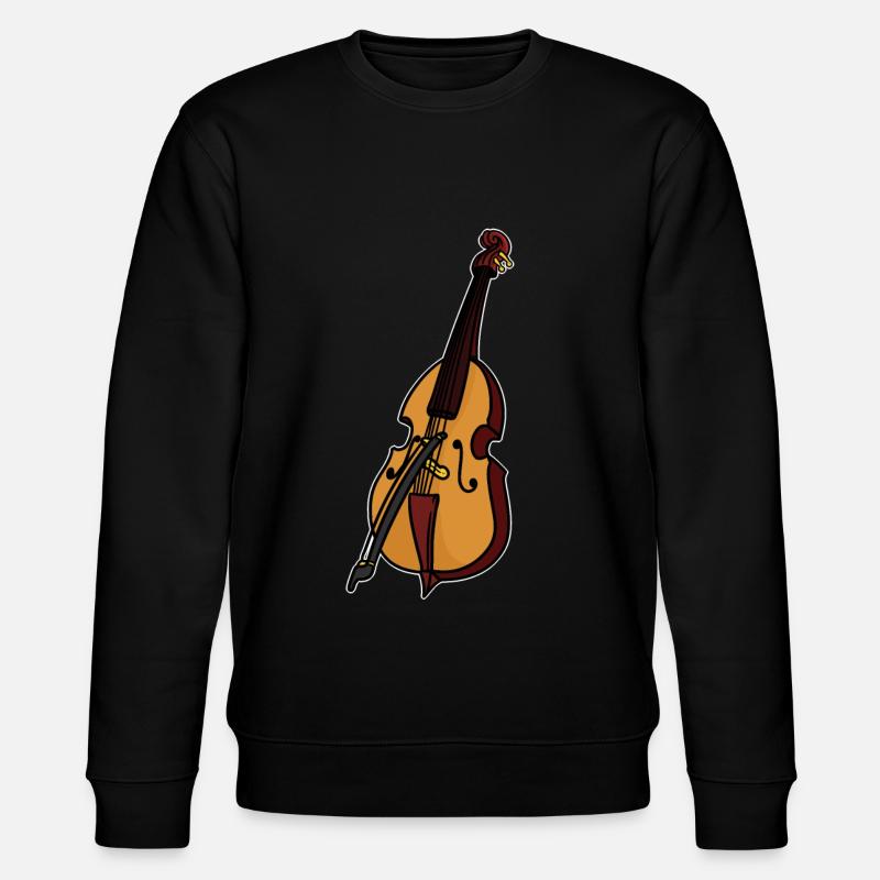 Kontrabass - Stanley/Stella Unisex Bio-Sweatshirt CHANGER  - Schwarz