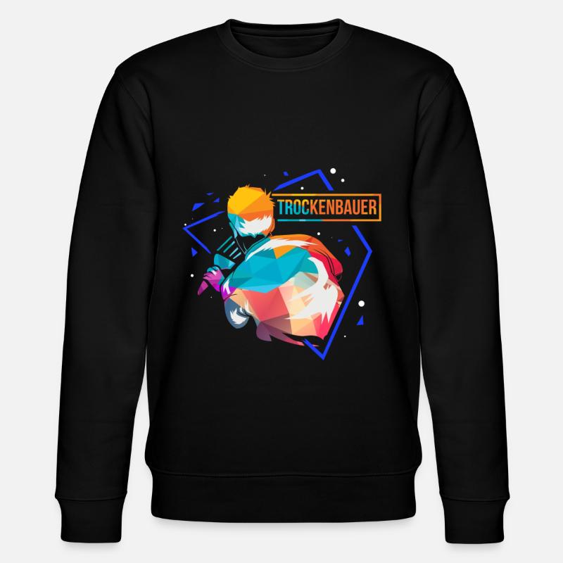 Trockenbauer Polygon - Stanley/Stella Unisex Bio-Sweatshirt CHANGER  - Schwarz