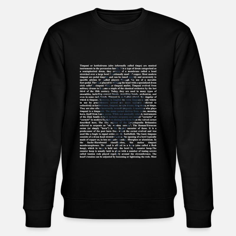 Schlagzeug - Stanley/Stella Unisex Bio-Sweatshirt CHANGER  - Schwarz