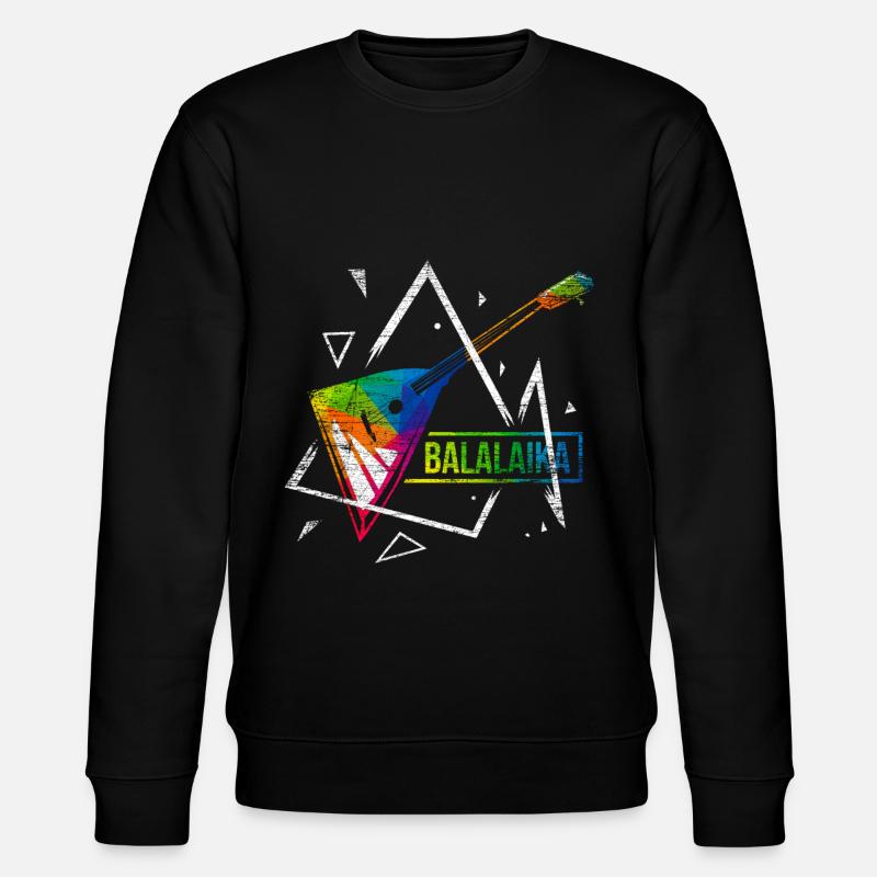 Balalaika Polygon Geschenk - Stanley/Stella Unisex Bio-Sweatshirt CHANGER  - Schwarz