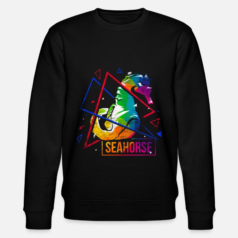 Cadeau polygone hippocampe - Sweat bio CHANGER Stanley/Stella Unisexe - noir