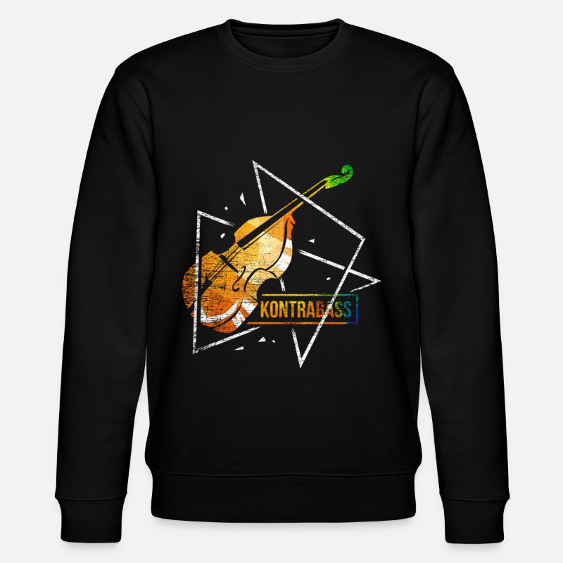 Kontrabass Geige Polygon - Stanley/Stella Unisex Bio-Sweatshirt CHANGER  - Schwarz