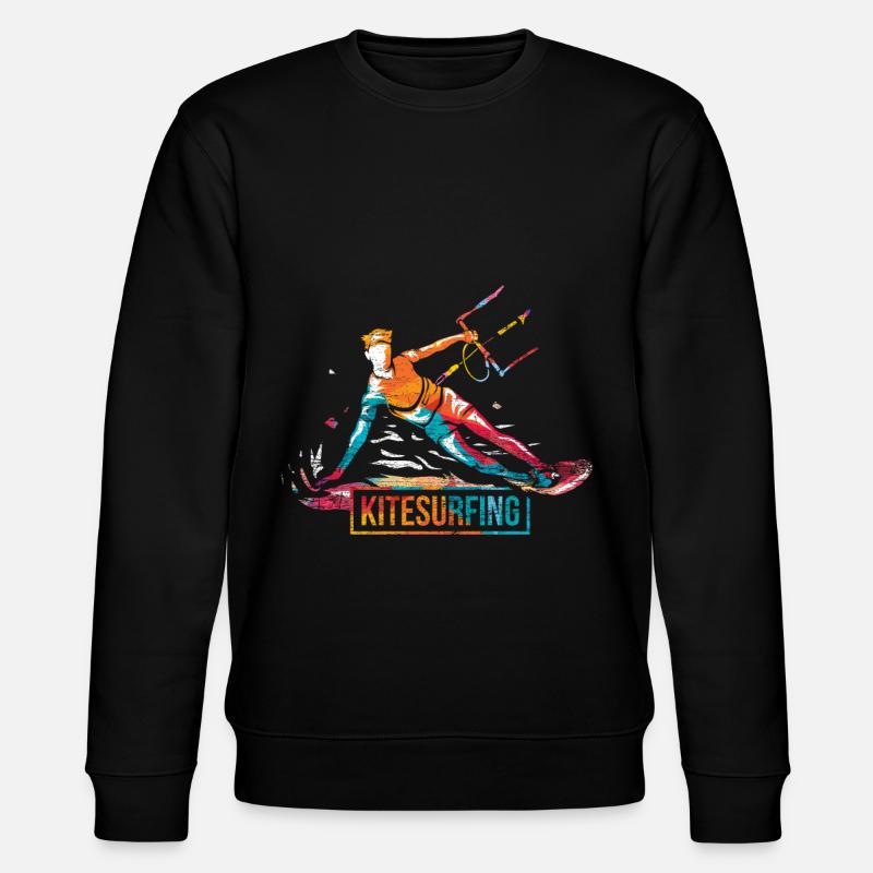 Cadeau polygone de kitesurf - Sweat bio CHANGER Stanley/Stella Unisexe - noir
