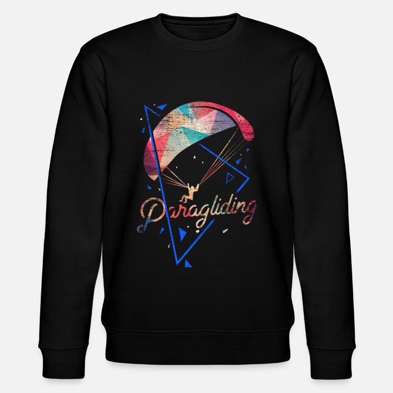 Paragliding Polygon Geschenk - Stanley/Stella Unisex Bio-Sweatshirt CHANGER  - Schwarz
