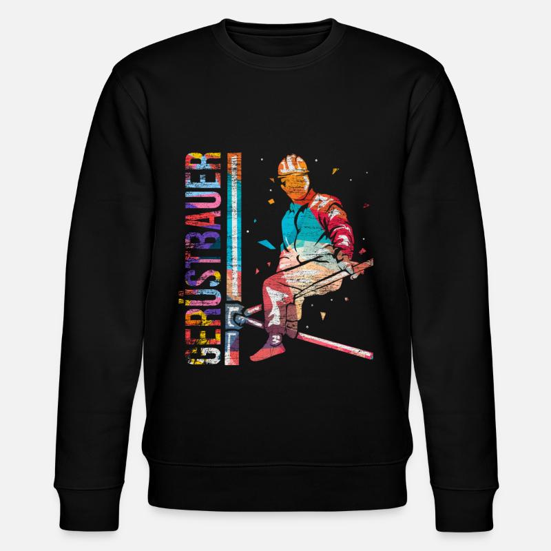 Scaffolding Polygon Gift - Stanley/Stella CHANGER Unisex Organic Sweatshirt - black