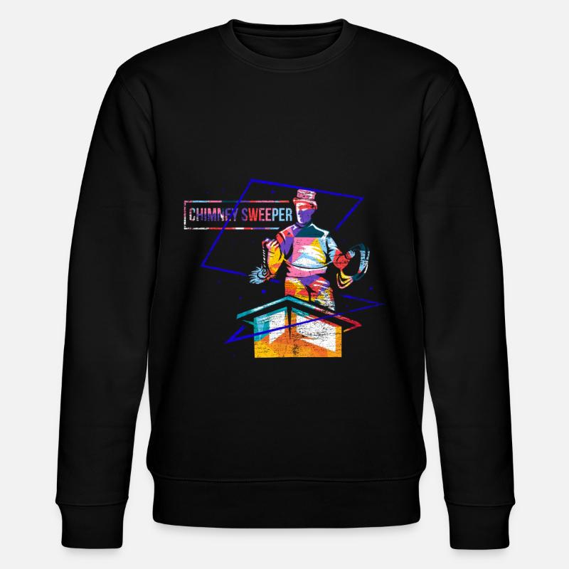 Chimney sweep polygon gift - Stanley/Stella CHANGER Unisex Organic Sweatshirt - black