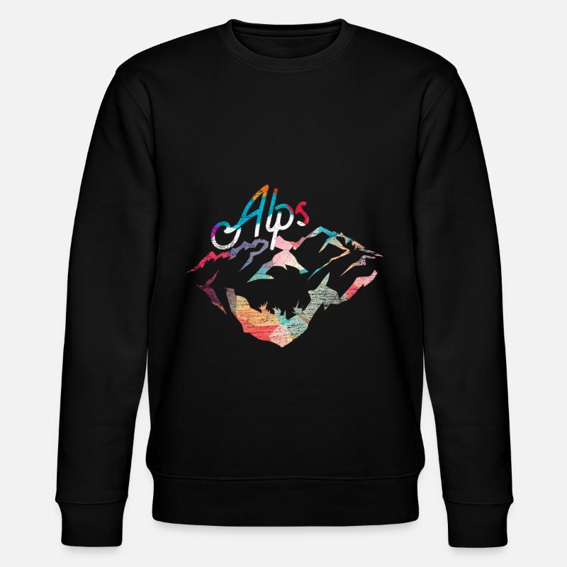 Cadeau polygone Alpes - Sweat bio CHANGER Stanley/Stella Unisexe - noir