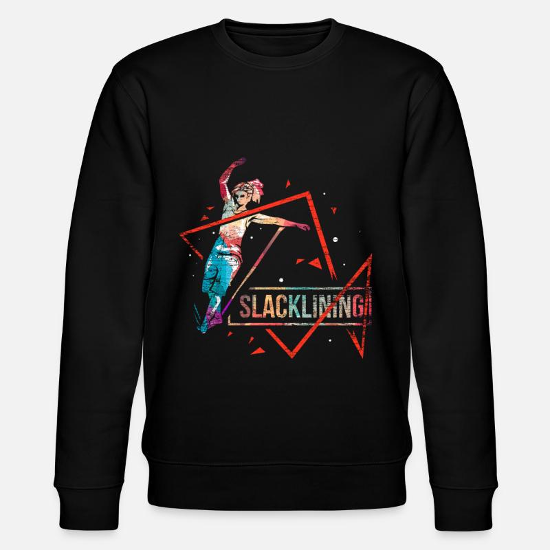Slackline Polygon Geschenk - Stanley/Stella Unisex Bio-Sweatshirt CHANGER  - Schwarz