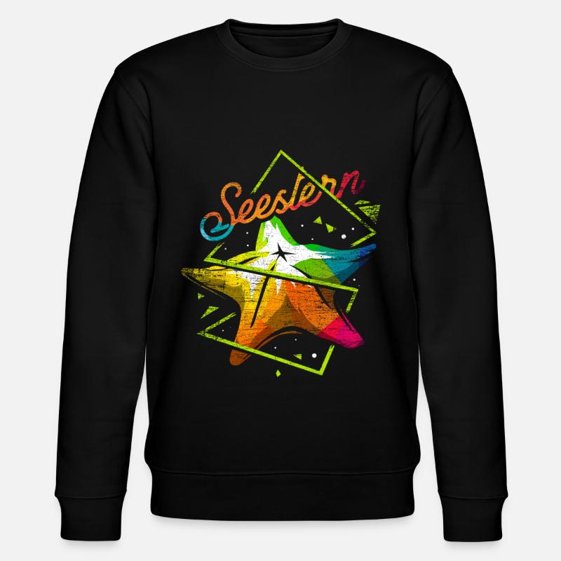 Seestern Polygon Geschenk - Stanley/Stella Unisex Bio-Sweatshirt CHANGER  - Schwarz