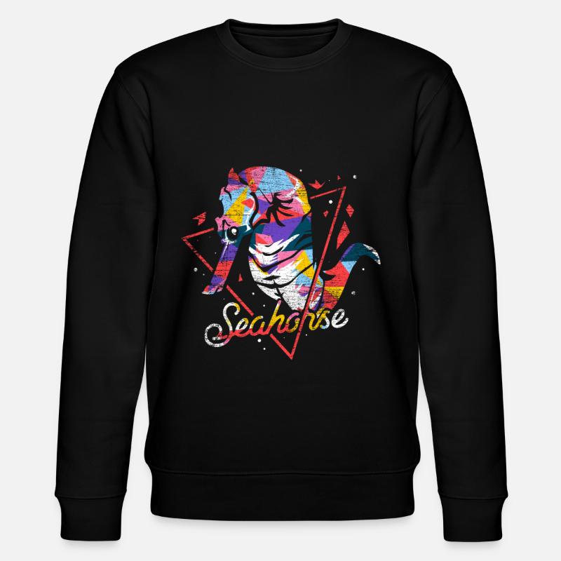 Cadeau polygone hippocampe - Sweat bio CHANGER Stanley/Stella Unisexe - noir