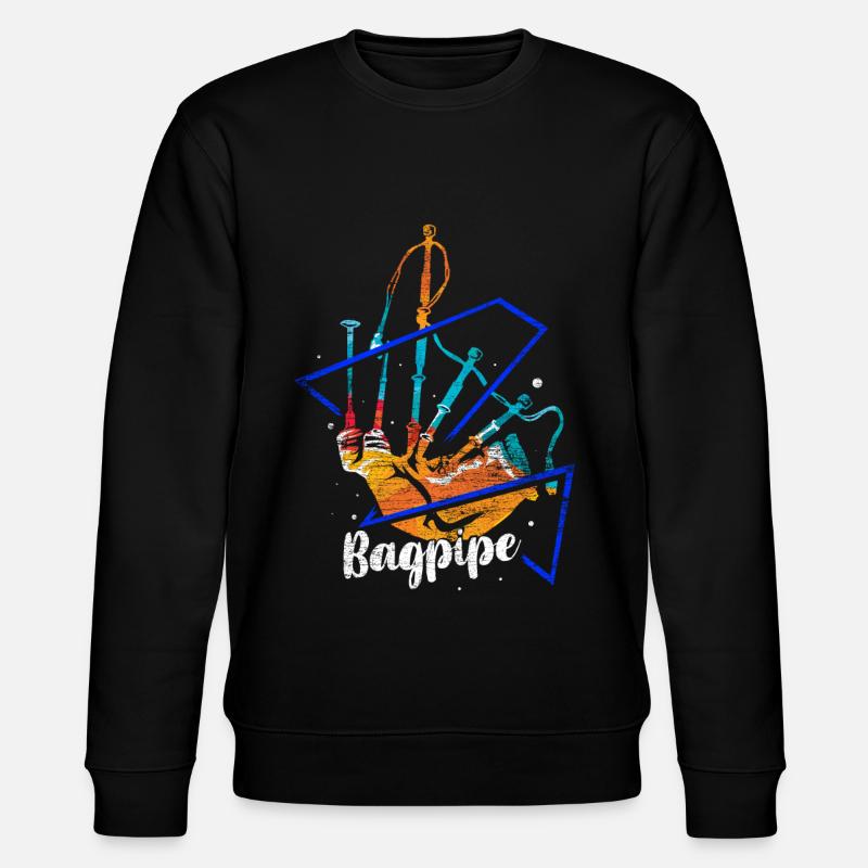 Bagpipe Polygon - Stanley/Stella CHANGER Unisex Organic Sweatshirt - black