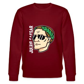 Julius Ceasar - Stanley/Stella Unisex Bio-Sweatshirt CHANGER  - Burgunderrot - Vorne - Nik (191cm) & Marisol (170cm)