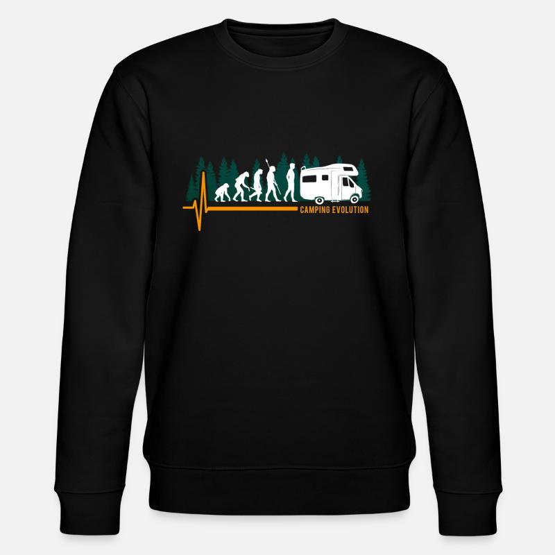 Wohnmobil Evolution Camping - Camper Geschenk - Stanley/Stella Unisex Bio-Sweatshirt CHANGER  - Schwarz