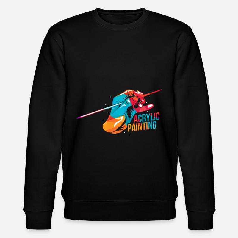 Polygone de peinture acrylique - Sweat bio CHANGER Stanley/Stella Unisexe - noir