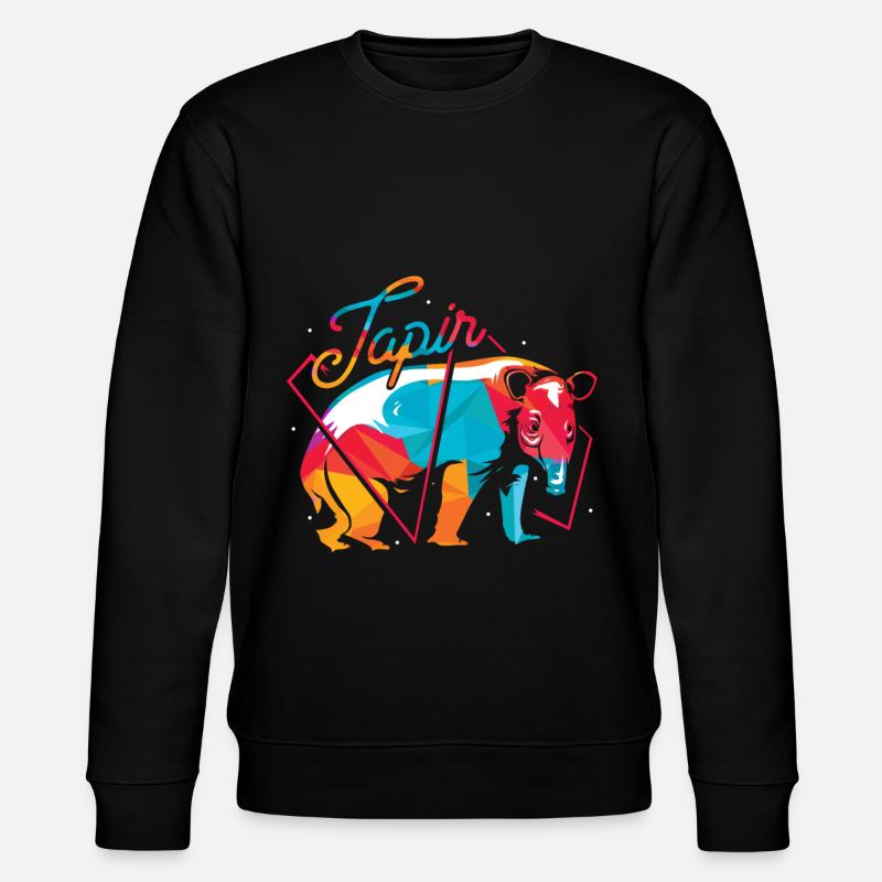 Tapire Polygon - Stanley/Stella Unisex Bio-Sweatshirt CHANGER  - Schwarz