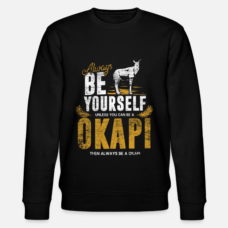 Okapi gift - Stanley/Stella CHANGER Unisex Organic Sweatshirt - black