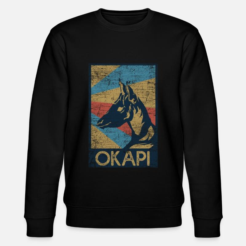 Okapi Geschenk - Stanley/Stella Unisex Bio-Sweatshirt CHANGER  - Schwarz