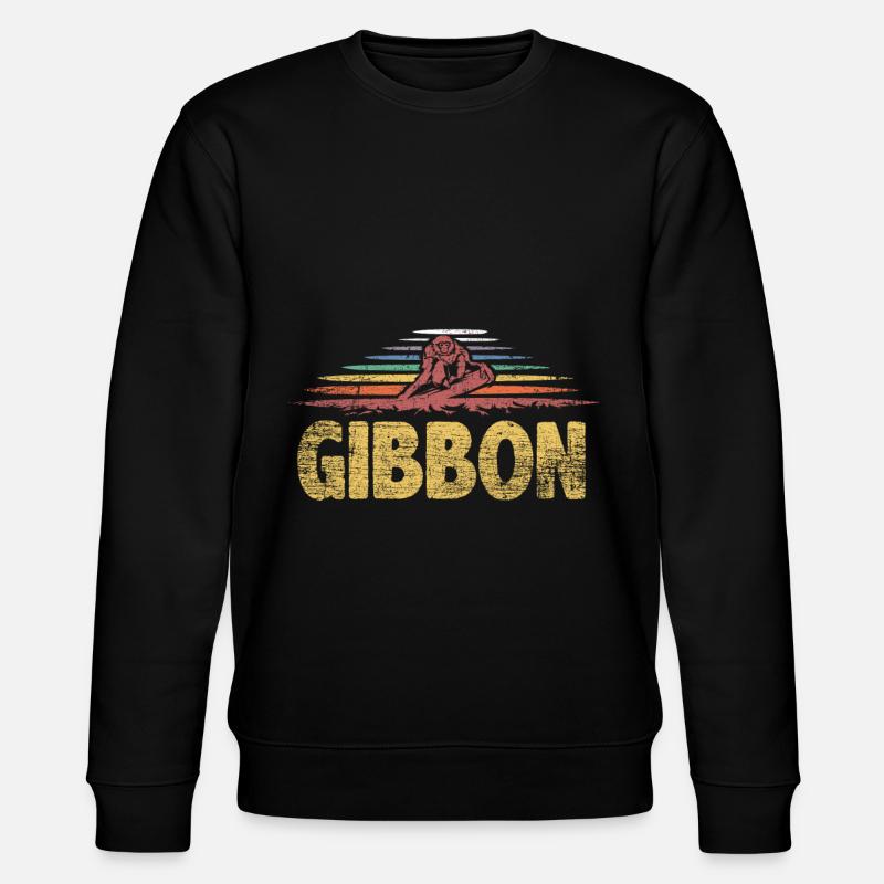Gibbon gift - Stanley/Stella CHANGER Unisex Organic Sweatshirt - black