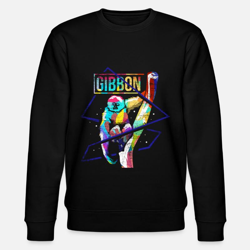 Gibbon-Polygon - Stanley/Stella Unisex Bio-Sweatshirt CHANGER  - Schwarz