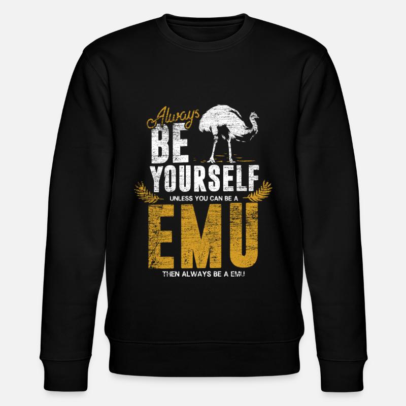 Emu gift - Stanley/Stella CHANGER Unisex Organic Sweatshirt - black