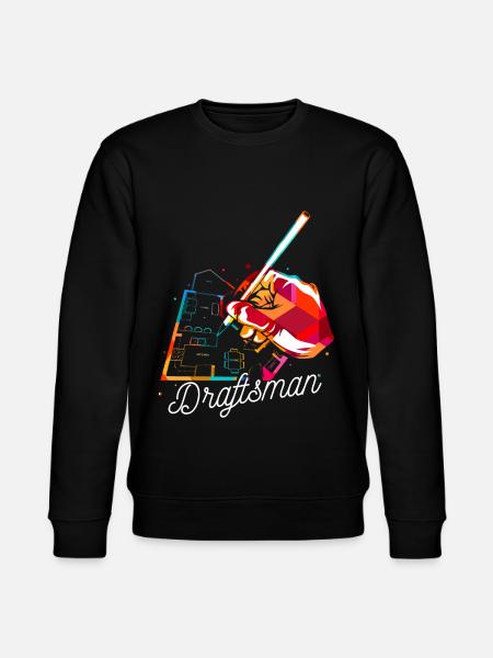 Draftsman polygon - Stanley/Stella CHANGER Unisex Organic Sweatshirt - black